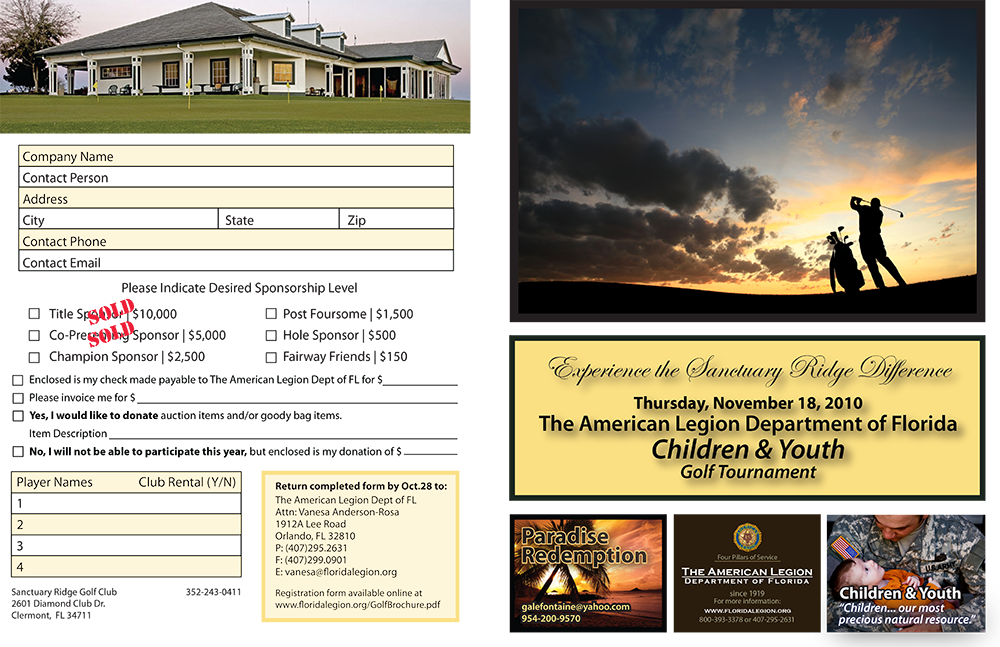 Children & Youth Golf Tourney Brochure - Outside