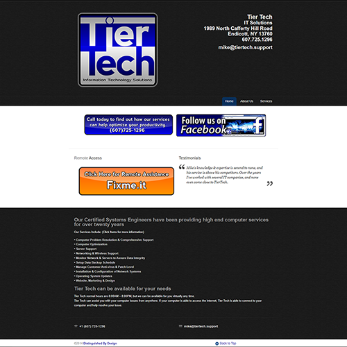 screenshot of TeirTech.support.