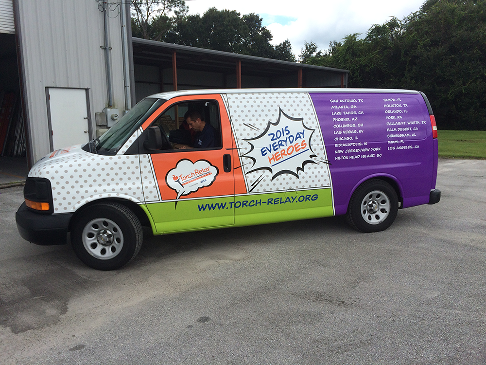 Torch Relay Van Wrap.